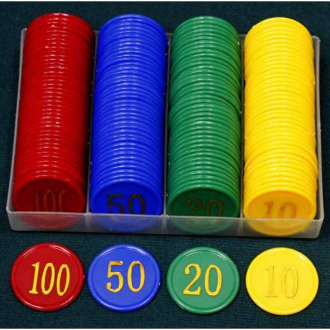 100숫자 37mm ABS게임동전 코인 칩 토큰 160개 보드게임, 1개