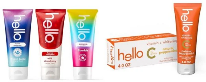 안녕하세요 다양(유니콘 딸기 드래곤) 어린이 치 세트와 헬로 비타민 C 미백 성인 불소 4.2온스 4온스, 119g, 1 - 쿠팡