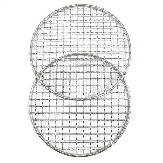 연마제가 세척된 국산 스텐 원형 미니석쇠 WC1 에프용 석쇠 솔로스토브, 2개, 20cm