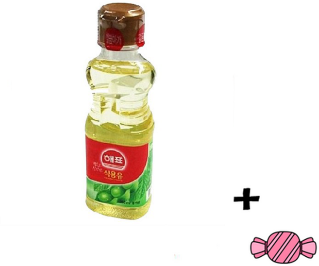 해표 식용유 250m +사탕 미니콩기름 여행용 장보기가능 놀러가요우리, 250ml
