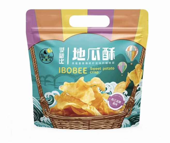 愛啵比 地瓜酥-和三盆糖風味 (台東名產 地瓜零食 酥脆口感), 140g, 4個