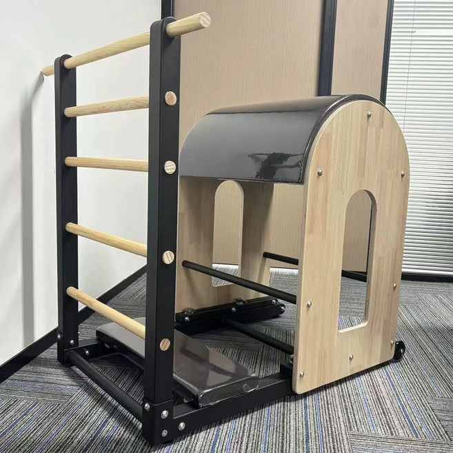 가정용 바렐기구 원목 요가 스트레칭 필라테스 조립, 1개, 기본 블랙 스타일