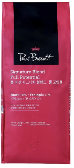 폴바셋 시그니처 블렌드 풀 포텐셜 홀빈, 홀빈(분쇄안함), 1.01kg, 1개
