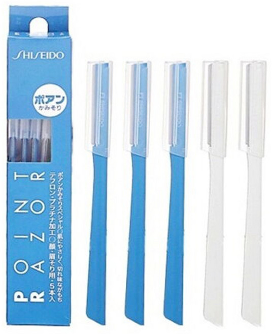 시세이도 포인트 레이저 5개입 눈썹칼 눈썹 솜털 제모 면도칼, 1개