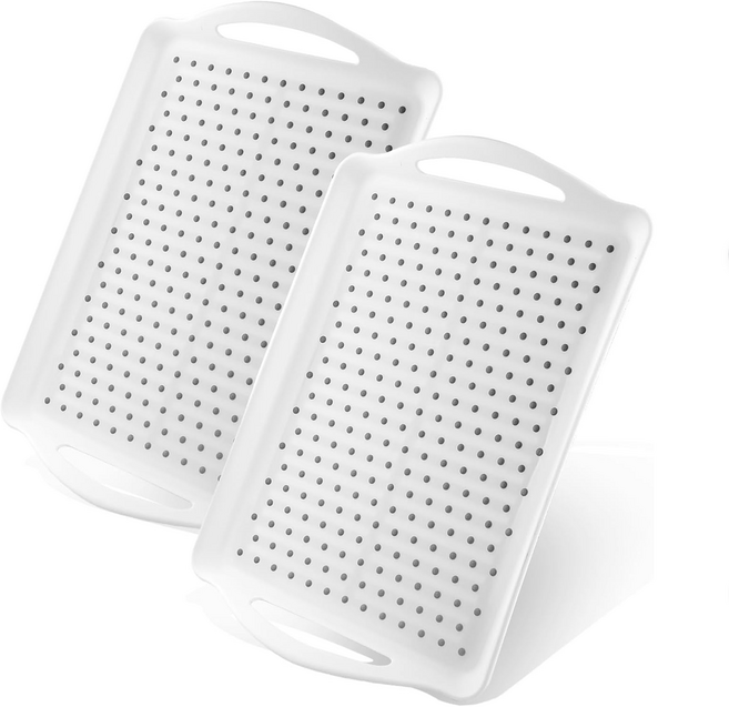 논슬립 패스푸드 트레이 대(45 x 31 x 2cm) 2개, 1세트, 백색