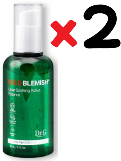 닥터지 레드 블레미쉬 클리어 수딩 액티브 에센스 80ml, 2개