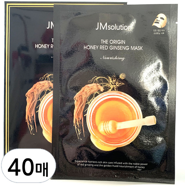 제이엠솔루션 더 오리진 꿀 홍삼 허니 진생 마스크 팩, 4개, 10개입