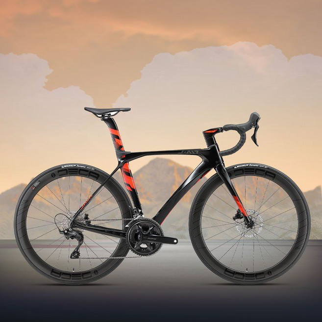 자바 JAVA 로드자전거 FEROCE J-F3 풀카본 시마노 변속 레이싱 로드바이크, M, 24단, 블랙과 레드