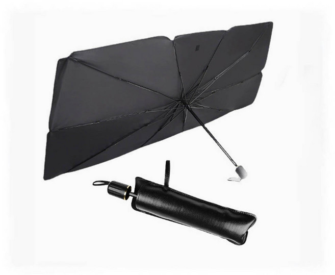 썬브렐라 차량용 햇빛가리개 우산 대형, 블랙, 1개