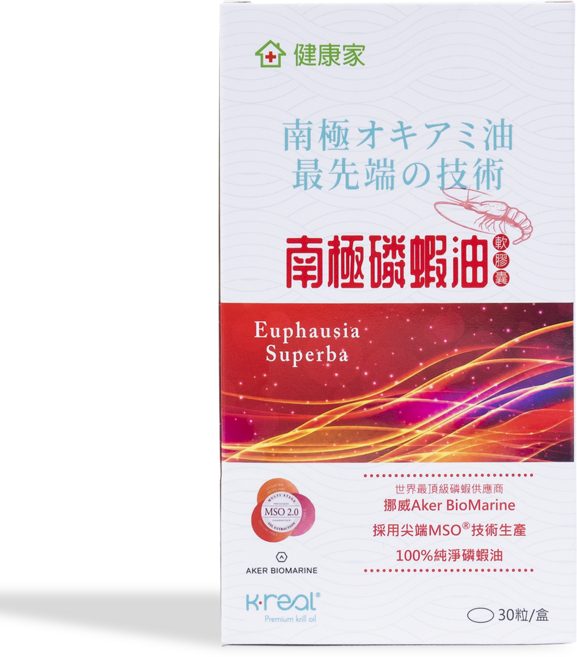 健康家 南極磷蝦油軟膠囊 挪威Aker BioMarine Omega-3 EPA DHA 磷脂質 蝦紅素, 6個, 30份