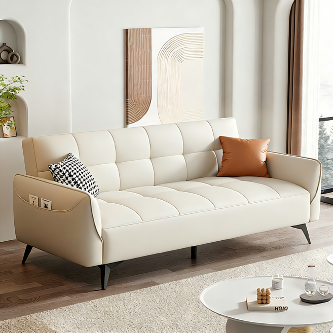 BYOU 1~3인용 접이식 소파베드 1400 1700 2000, 아이보리 200cm