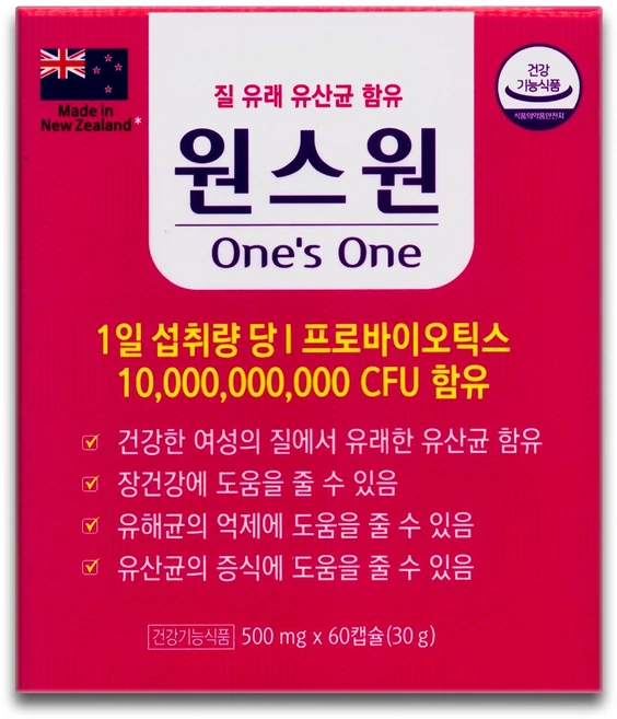 여성 질 유래 특허 유산균 원스원 프로바이오틱스 듀폰 다니스코 신바이오틱스 60캡슐, 1개 - 쿠팡