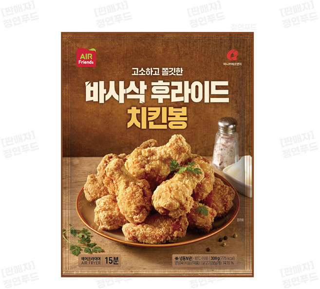 [JY] 마니커에프앤지 바사삭 후라이드 치킨봉 (냉동), 2개, 300g