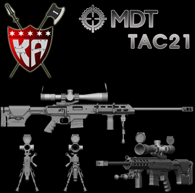 Kingarms (하비라이프) MDT TAC21 - BK | Edition 서바이벌 스나이퍼건, 1개