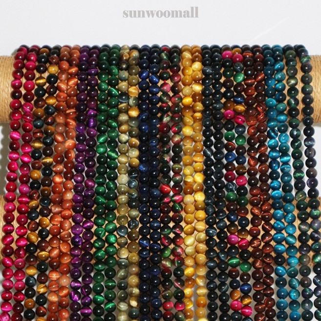 선우몰 컬러호안석 AAA급 8mm 원석재료 타이거아이 원석팔찌재료 DIY재료 팔찌만들기 비즈공예, 블랙, 1개