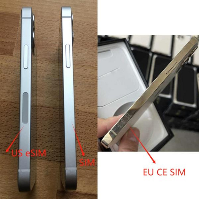 iPhone 14 전체 하우징 중간 프레임 베젤(볼륨 전원 플렉스 케이블 측면 버튼 섀시 수리 부품 포함), 07 White EU CE SIM, 01 CHINA, 1개