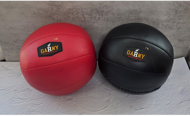 [가미] 본사직영 천연가죽 메디신볼 고급형 무게다양 체대입시 복부훈련, 1개, 레드