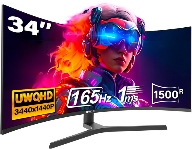 34인치 울트라와이드 커브드 게이밍 모니터 165Hz UWQHD 4k 27인치 모니터 200Hz FHD 커브드 컴퓨터 화면 Gawfolk 할인중, 88cm, 34inch 4k 165Hz 높이 조절 가능