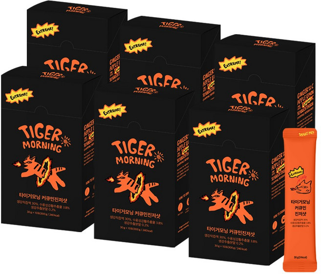 타이거모닝 커큐민 진저샷 스틱형, 30g, 60개