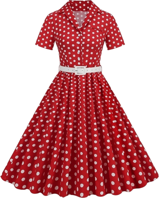 땡땡이원피스 라라랜드 원피스 물방울 햅번 개화기의상 복고풍 연극공연 B47