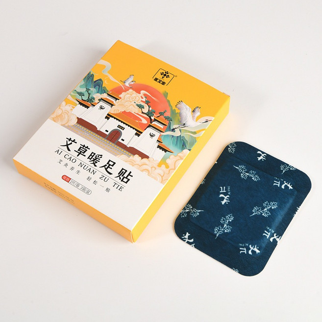 艾草暖貼 足貼, 1個, 暖足貼_一對