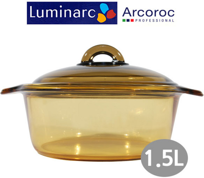 루미낙 엠버라인 블루밍 유리냄비, 1.5L양수, 1개