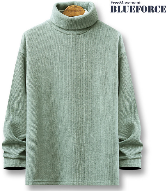 블루포스 남성용 폴라 프로동 오버핏 터틀넥 티셔츠