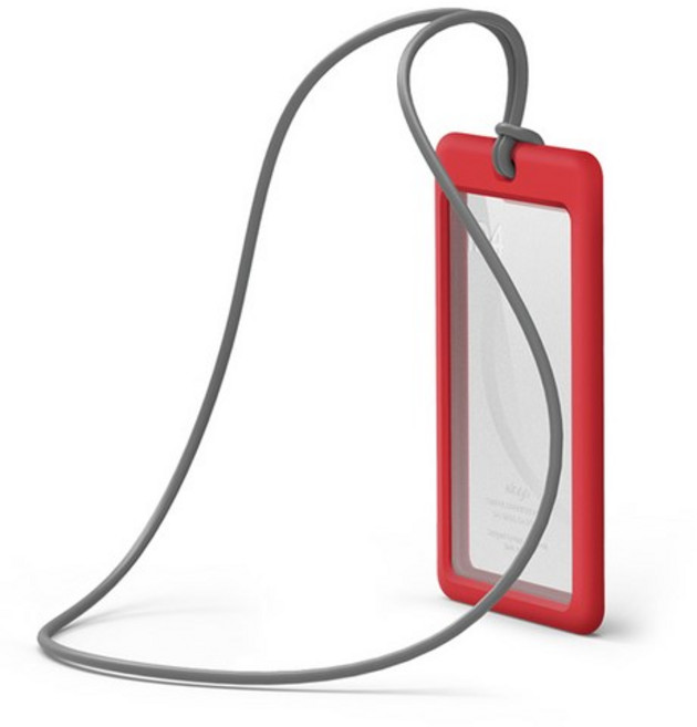 엘라고 ID4 사원증 홀더, Red + dark gray, 1개