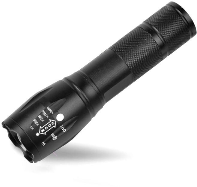 led 미니 낚시 손전등 후레쉬 방수 캠핑 휴대용 강력 18650 건전지 t6 줌 후레시, T6 미니 줌 후레시, 블랙, 1개