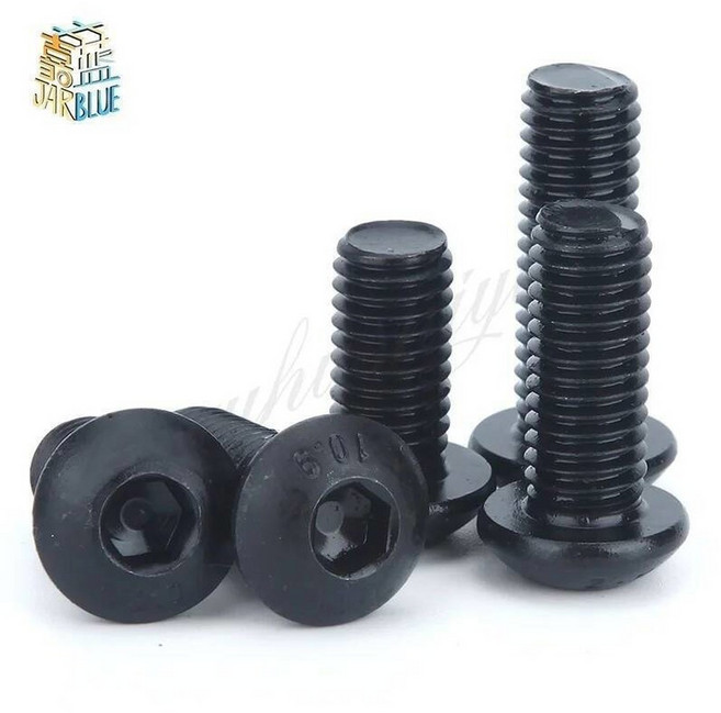 M2 M2 M3 M5 패스너 합금강 소켓 육각 10 등급 머리 M4 검정색 M8 M10 가구 나사 M6 볼트 둥근, M10X30mm 5pcs