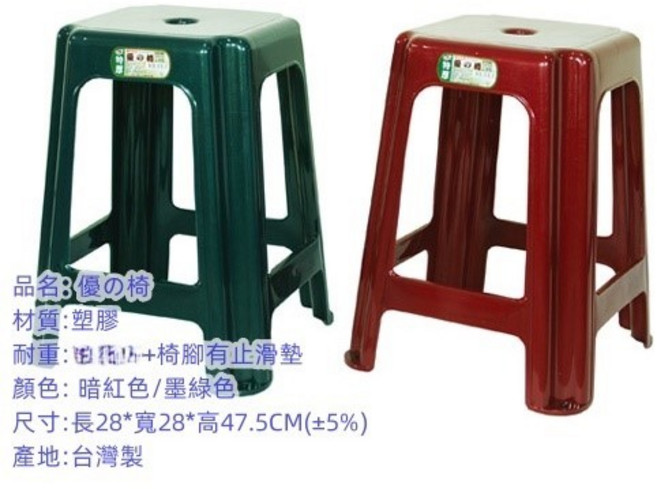 台灣製 塑膠椅 珍珠椅, 1個