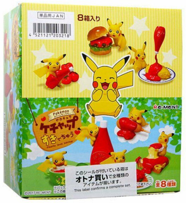 리멘트 포켓몬스터 피카츄 케첩 좋아해츄 8종 풀박스 미니어처 피규어 컬렉션