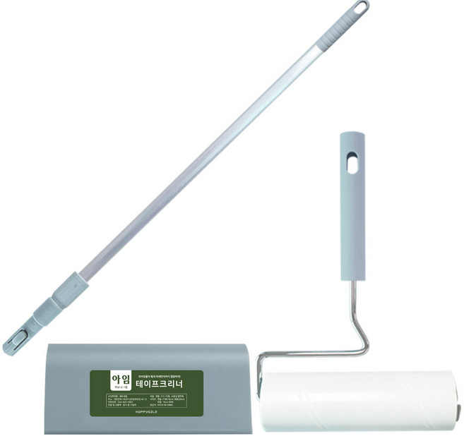 아임 돌돌이 테이프클리너 밀대+핸들+리필 90회x1개 세트 사선 먼지제거 테이프 롤크리너 찍찍이, 550g, 1세트