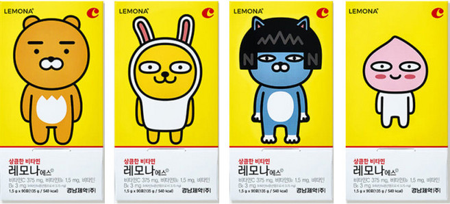 경남제약 카카오프렌즈 레모나S산, 135g, 3개