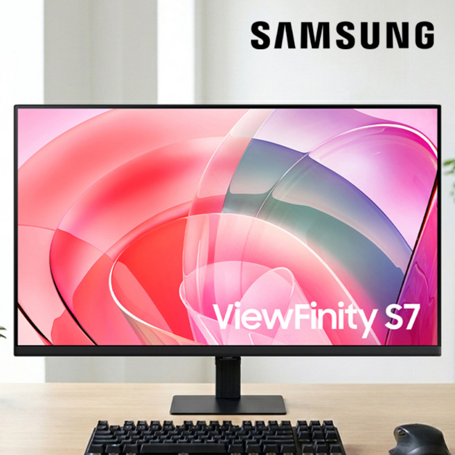 삼성 뷰피니티 S7 32인치 컴퓨터 모니터 IPS S32D706 4K UHD 스피커 가정용 사무용, LS32D706EBKXKR, 80cm