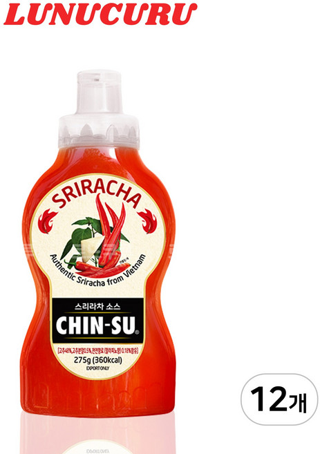 친수 스리라차 칠리소스 매콤한 샤브소스, 275g, 12개