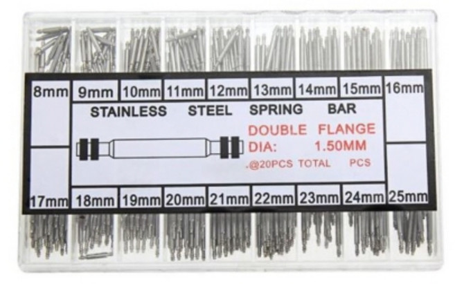 시계 스프링바 세트 - 스테인리스 스틸 바네봉 8~25mm 144pcs - 시계줄 교체 및 수리용 부품, 1개