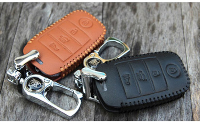 라렌토 천연가죽 스마트키케이스 HLR-105 기아전용 3버튼 4버튼 슬기로운의사생활 슬의 K3 뉴K5 올뉴카니발 뉴쏘렌토R 올뉴프라이드(13~) 올뉴쏘렌토 올뉴카렌스 키홀더, 블랙