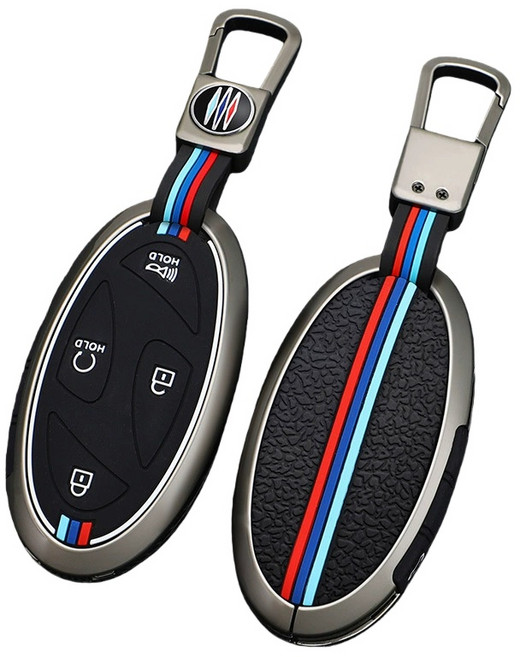 현대 자동차 스마트 키케이스 차 메탈 키홀더 키링 키커버 더뉴아반떼 디 올뉴 그랜저 GN7 아이오닉6 디 올뉴 코나 SX2 싼타페 MX5 쏘나타 디 엣지 5버튼 7버튼, A TYPE 01 (5버튼), 그레이