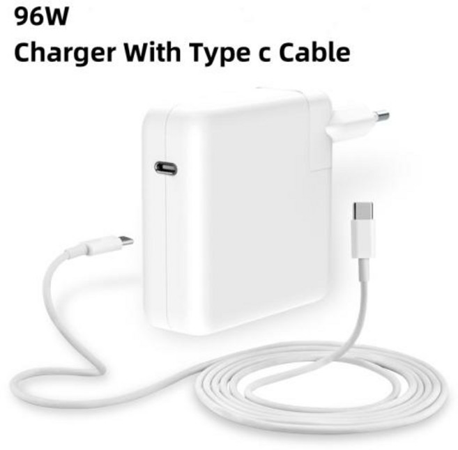 MacBook Pro16 15 13 인치 New Air 13 인치 202020192018 용 30W 61W 87W 96W USB C PD 충전기 전원 Ac 어댑터 유형 C와 함께, 02 96W with cable, 한개옵션1