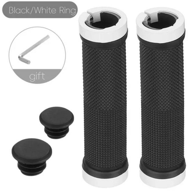 자전거 부품 MOTSUV 자전거 핸들 바 그립 MT 소프트 양면 잠금 커버 플매트 카펫 러그 고무 미끄럼 사이클, 02 Style 3  white, 1개