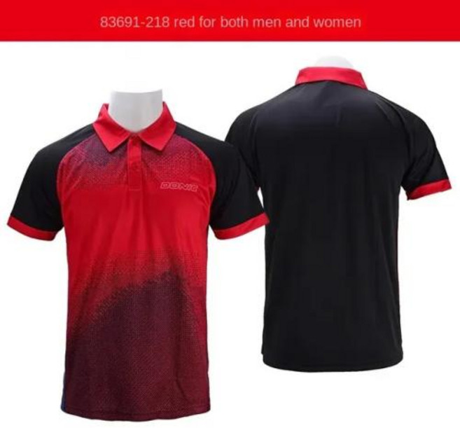 탁구복 남녀공용 탁구 저지 티셔츠 배드민턴 하의 속건성 상의 대표팀 스포츠 도닉 2024