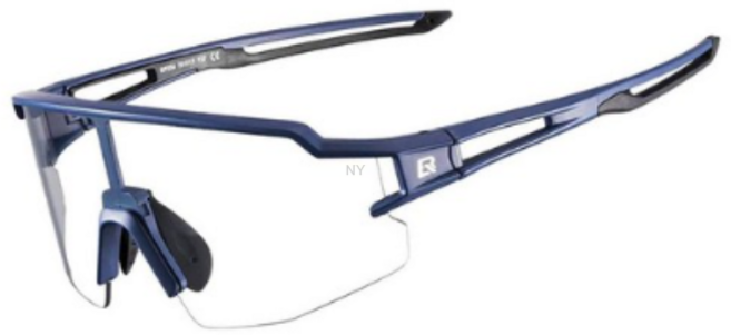 락브로스 하프프레임 변색 스포츠고글 10174, 네이비, 1개