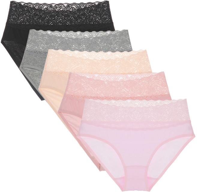엘라운지 국산 하이맥시 면스판레이스 팬티 5매