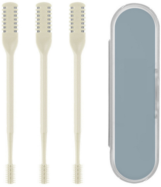 안전한 양날 코털 제거기 위생 수동 콧털 정리기 면도기 3개입 1세트