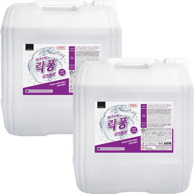 락퐁 욕실세정제 로즈마리향, 18.75L, 2개