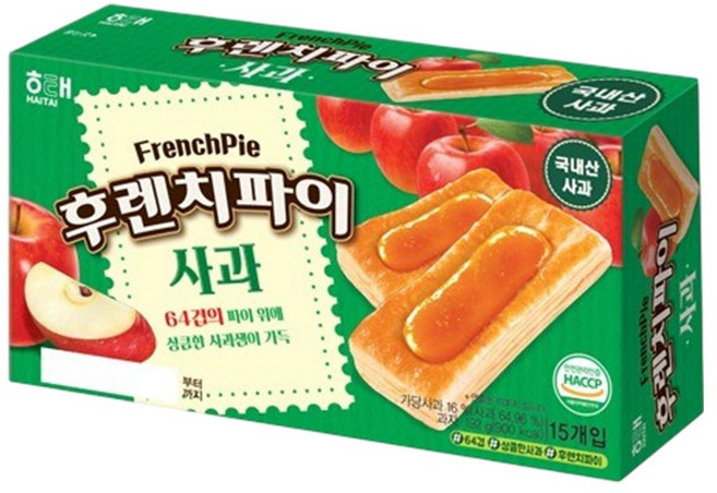 해태제과 후렌치 파이 사과, 192g, 12개