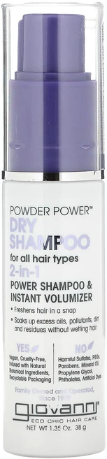 Giovanni Powder Power 2 in 1 드라이 샴푸 & 인스턴트 볼류마이저 모든 모발 타입 38g(1.35oz), GiovanniPowderPower2in1드라이샴푸인스 - 쿠팡