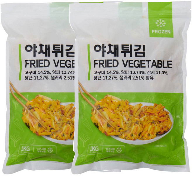 농우 야채튀김(냉동) 1KG X 2봉, 2개