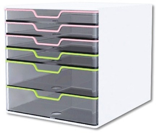 카파맥스 데코투명 서류함, 6단, 흰색